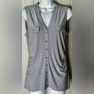 White House Black Market Sleeveless Light Blue Blouse